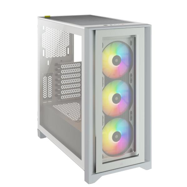 Corsair iCUE 4000X RGB-ارسال 7 الی 10 روز کاری Corsair iCUE 4000X RGB Tempered Glass Mid-Tower ATX Case – White